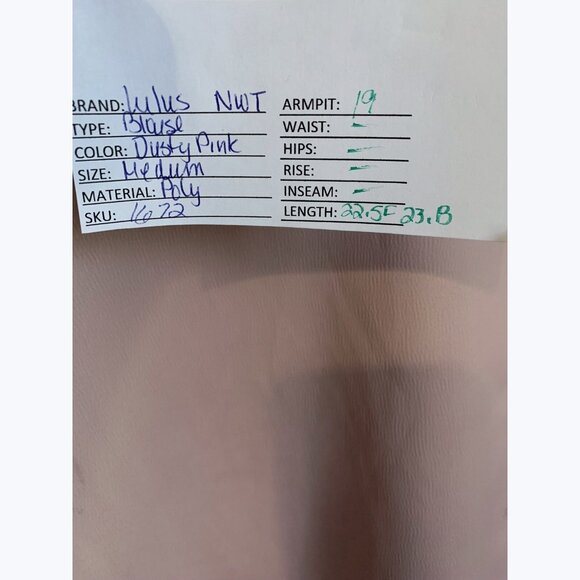 Lulus Dusty Pink Satin Top Size M Long Sleeves Quiet Luxury Romantic Soft Girl - Picture 2 of 10